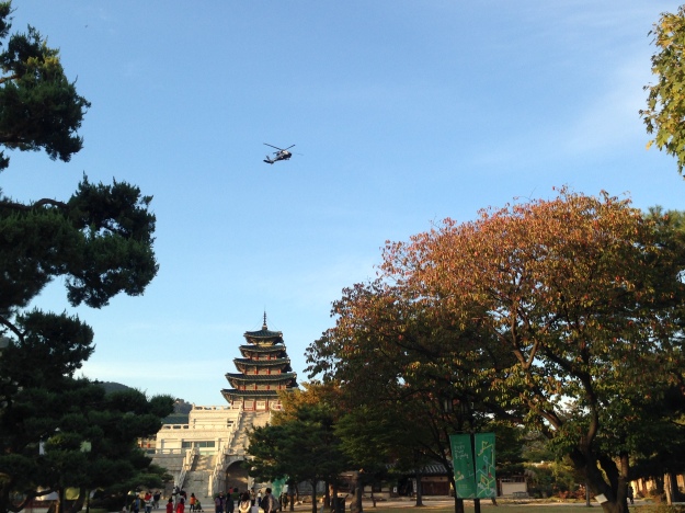 View behind Gyeongbokgung Palace